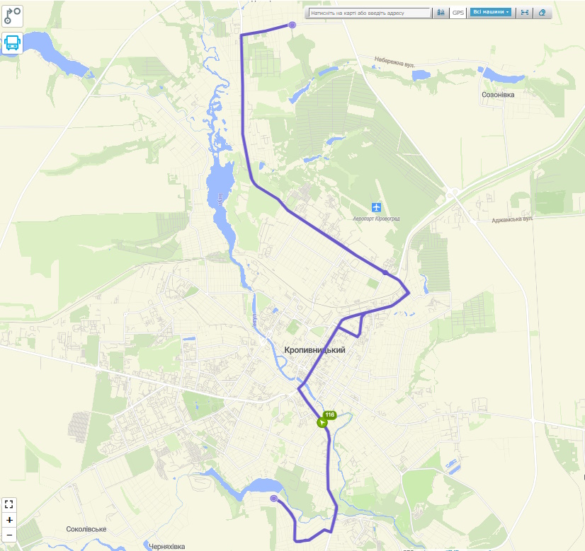 Автобус №116 у Кропивницькому
