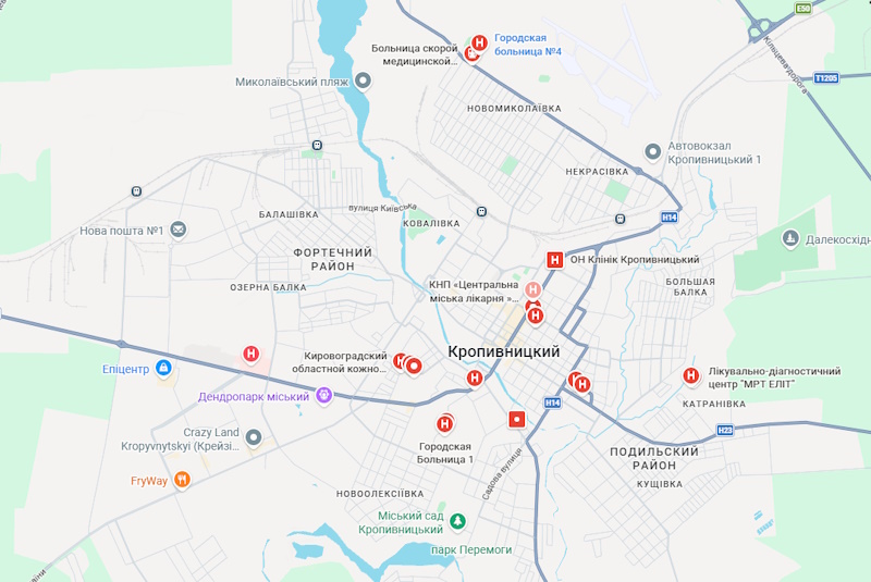 Лікарні Кіровоградської області